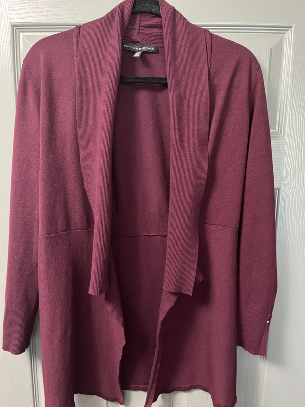 White House Black Market Open-Front Cardigan in beautiful Purple color